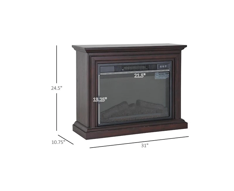 Indoor Electric Fireplace Heater – Remote Controlled with Customizable Warmth and Elegant Flame Display