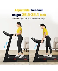 Redliro Foldable Treadmill, 15% Auto Incline, 350 lb Capacity, Bluetooth, Voice Control, Heart Rate Monitor, for Home & Officel