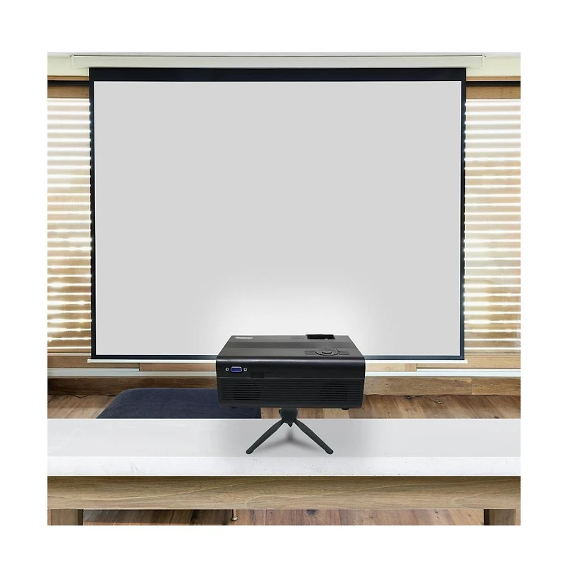 Impecca 120” Home Theater Dvd Projector, 110 Ansi Lumens, 720P + Usb-c to Hdmi & Accessory Kit