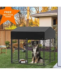 Bingopaw Heavy Duty Outdoor Dog Kennels Crate Dog Cages Waterproof Sun Shadow Cover