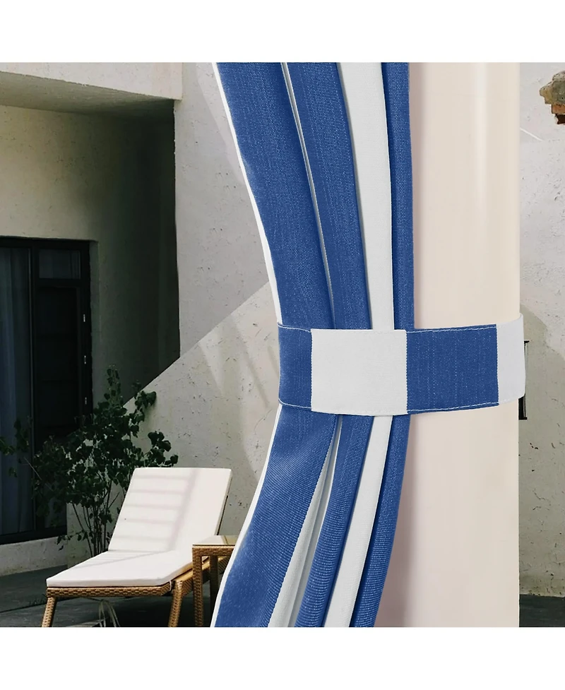 Awesome Home Outdoor Cabana Stripe Uv Protected Privacy Tab Top Curtain Panel, 52"x84"