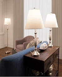 Lavish Home Lighting Table and Floor Lamp, Set of 3