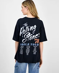 Love Tribe Juniors' Rolling Stones Graphic Oversized Tee