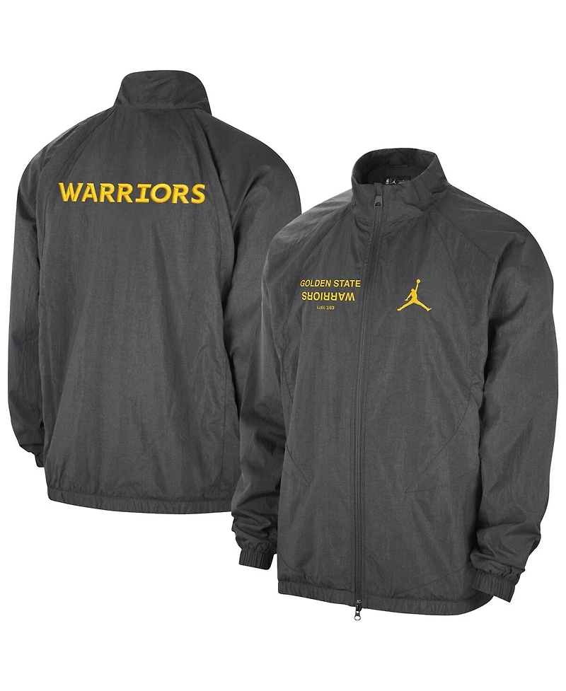 Jordan Men's Gray Golden State Warriors Courtside Statement Edition Jumpman Jam Full-Zip Jacket