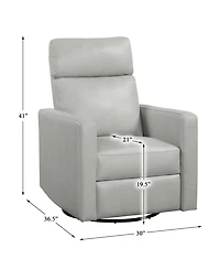 Homelegance 30" White Label Avenue Swivel Glider Reclining Chair