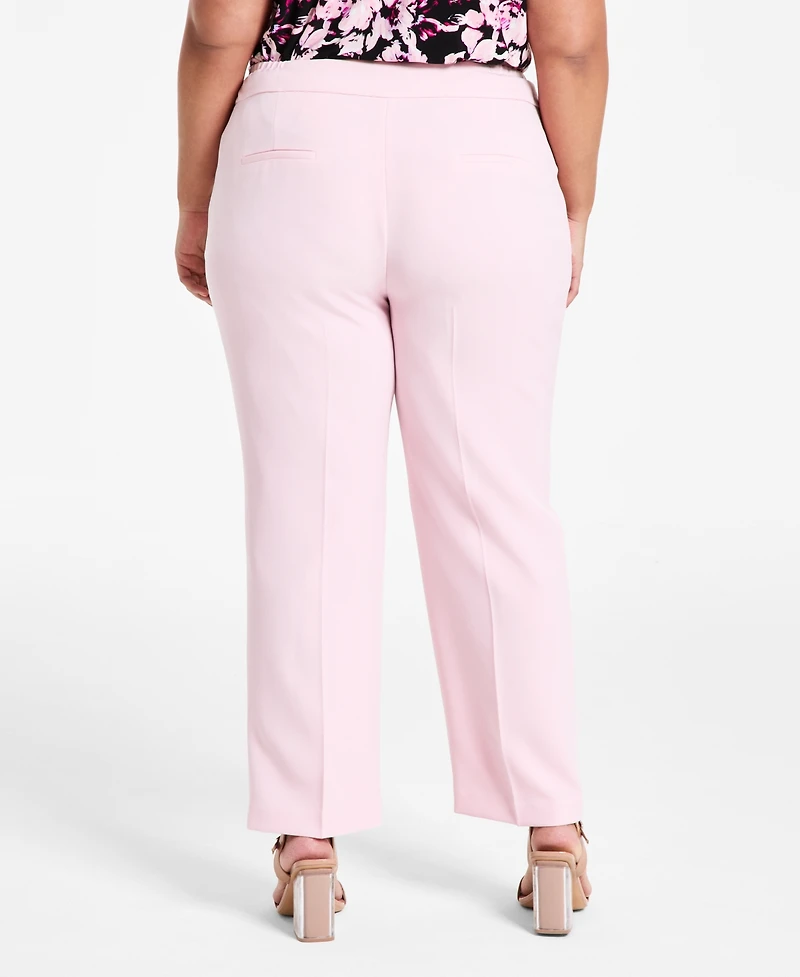 Kasper Plus Size Straight-Leg Pants