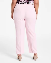 Kasper Plus Size Straight-Leg Pants