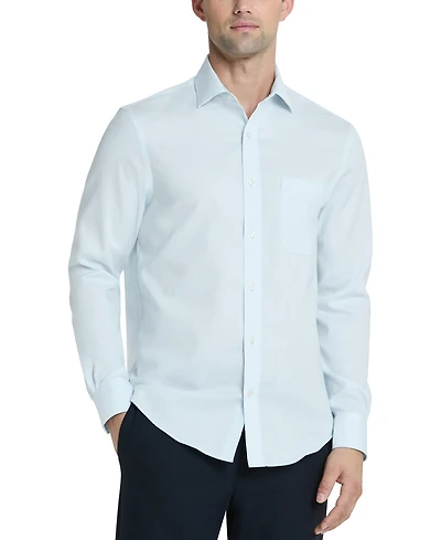 Tommy Hilfiger Mens Regular Fit Linen Dress Shirt