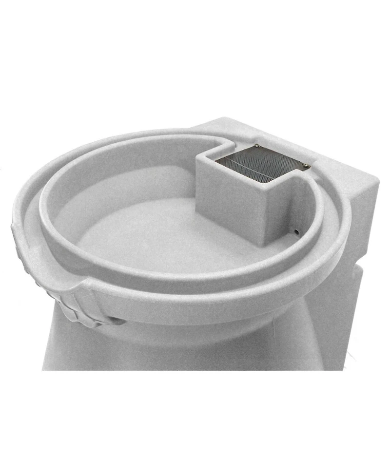 Slickblue Granite 65-Gallon Plastic Urn Rain Barrel with Planter Top for Water Conservation and Garden Use