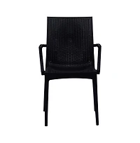 LeisureMod Weave Mace Indoor/Outdoor Chair (With Arms