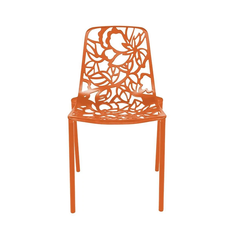 LeisureMod Modern Devon Aluminum Chair, Set of 2