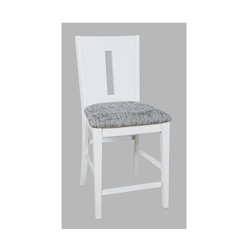 Jofran Urban Icon Contemporary Slotback Upholstered Counter Stool (Set of 2