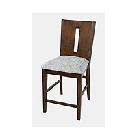 Jofran Urban Icon Contemporary Slotback Upholstered Counter Stool (Set of 2