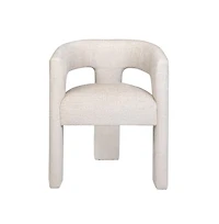 Jofran Gwen Modern Luxury Jacquard Fabric Upholstered Sculpture Armchair