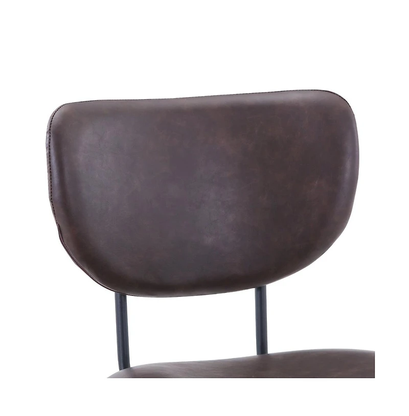 Jofran Modern Faux Leather Split-Back Upholstered Counter Height Barstool (Set of 2)