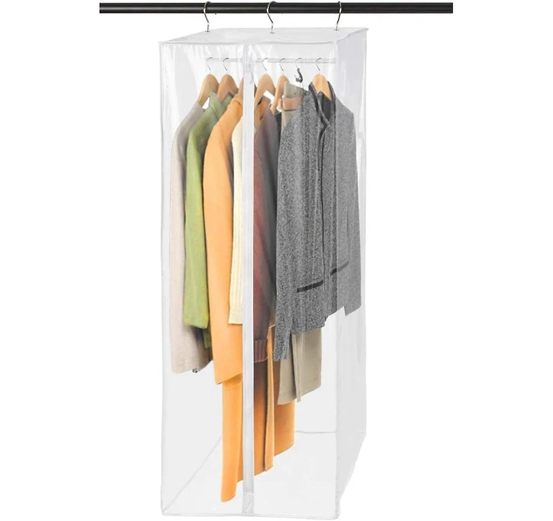 Florida Brands Garment Bag - Hanging Closet Organizer 42" - Zippered Cover with Rod