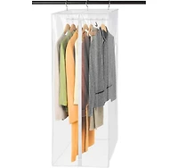 Florida Brands Garment Bag - Hanging Closet Organizer 42" - Zippered Cover with Rod