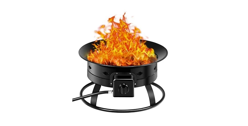 Slickblue Portable Outdoor Propane Fire Pit - Compact and Stylish Patio Heating Solution