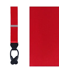 Trafalgar Men's Dutton Solid Color Silk Button End Suspenders