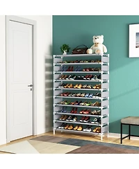 Tribesigns 10-Tier Shoe Rack, Shoe Storage Organizer, Large Capacity Shoe Rack for 50 Pairs, Extra Large Shoe Shelf, Perfect for Closet, Entryway, and