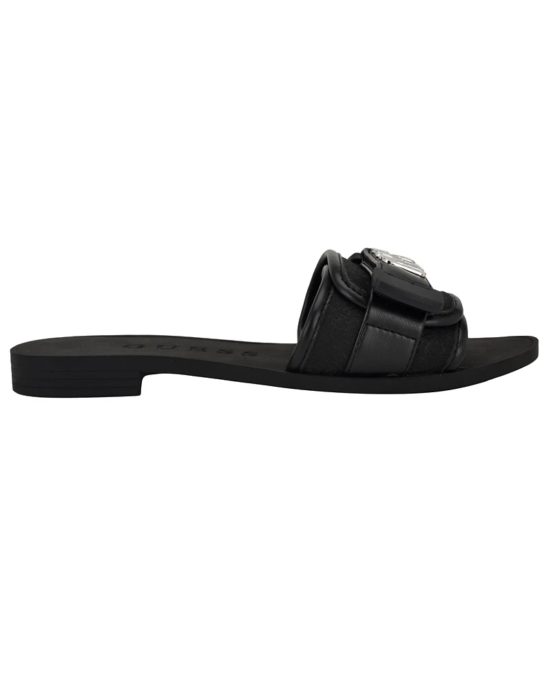 Guess Women's Elyze Quattro G Slip-On Slide Flat Sandals