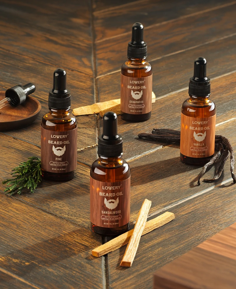 Lovery Men's 5-Pc. Beard Oil Gift Set