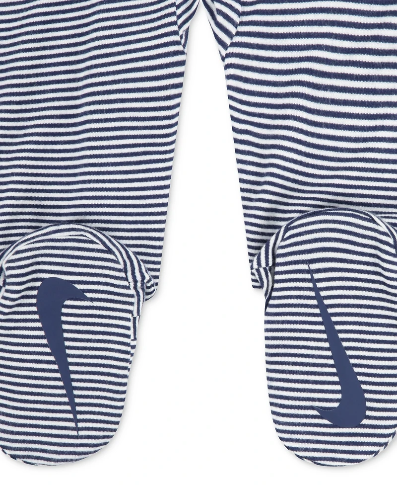 Nike Baby Boy or Girl Viscose Striped Footed Coverall