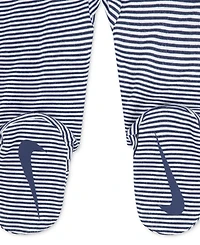 Nike Baby Boy or Girl Viscose Striped Footed Coverall