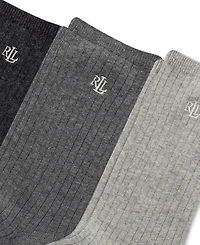 Lauren Ralph Women's 3-Pk. Classic Rib Trouser Socks