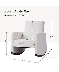 Hulala Home Tom Modern Rocking Chair with Solid Wood