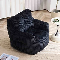 Soft Corduroy Bean Bag Chair with Memory Foam Filling for Living Room-The Pop Home