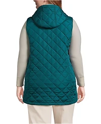 Lands' End Plus FeatherFree Insulated Hooded Vest