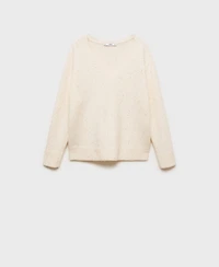 Mango Women's V-Neck Sequin Sweater