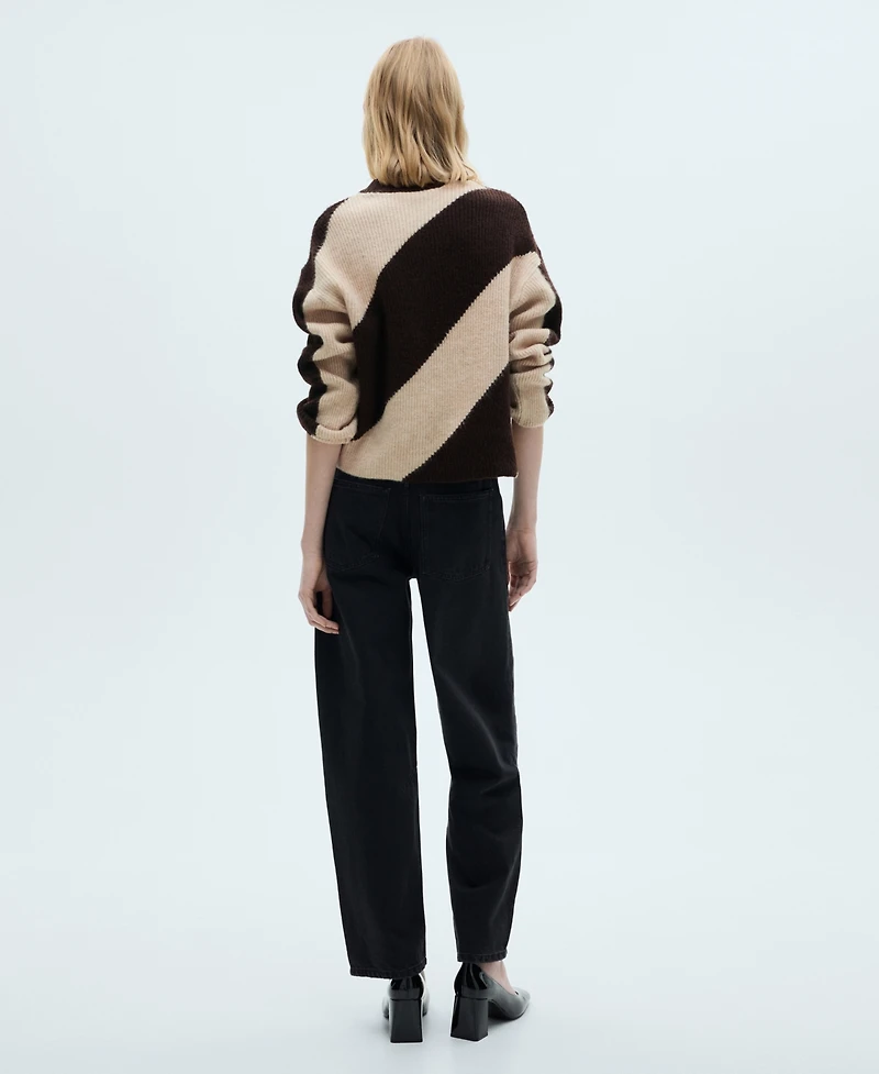 Mango Women's Striped Knit Sweater