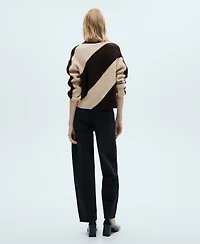 Mango Women's Striped Knit Sweater