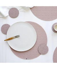 Chilewich Martha Stewart Boxwood Set of 4 Round Coasters