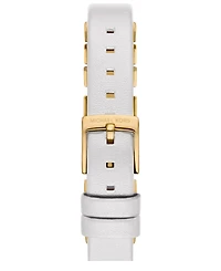 Michael Kors Women's Darrington Two-Hand White Leather Watch, 14mm