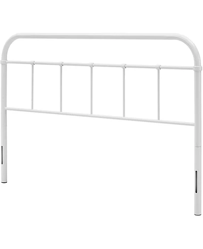 Decorative Iron Headboard – Vintage Metal Frame with Rounded Corners for Rustic or Industrial Decor