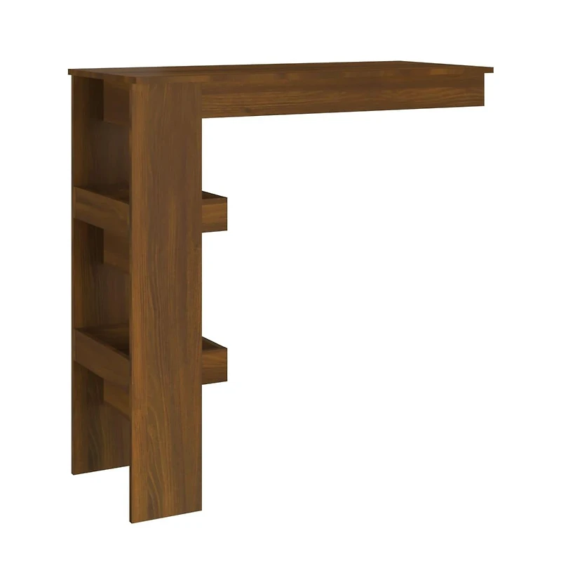 vidaXL Wall Bar Table Brown Oak 40.2"x17.7"x40.7" Engineered Wood