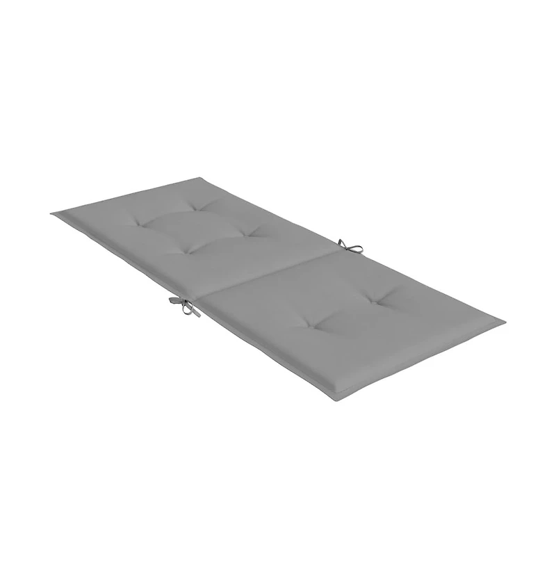 vidaXL Garden Highback Chair Cushions 4 pcs Gray 47.2"x19.7"x1.2" Fabric