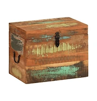 Reclaimed Storage Box Solid Wood