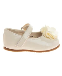 Josmo Infant Girls Hook and Loop Flowery Dress Shoes