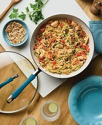 Rachael Ray Cucina Ceramic Nonstick 11" Stir Fry Pan with Lid