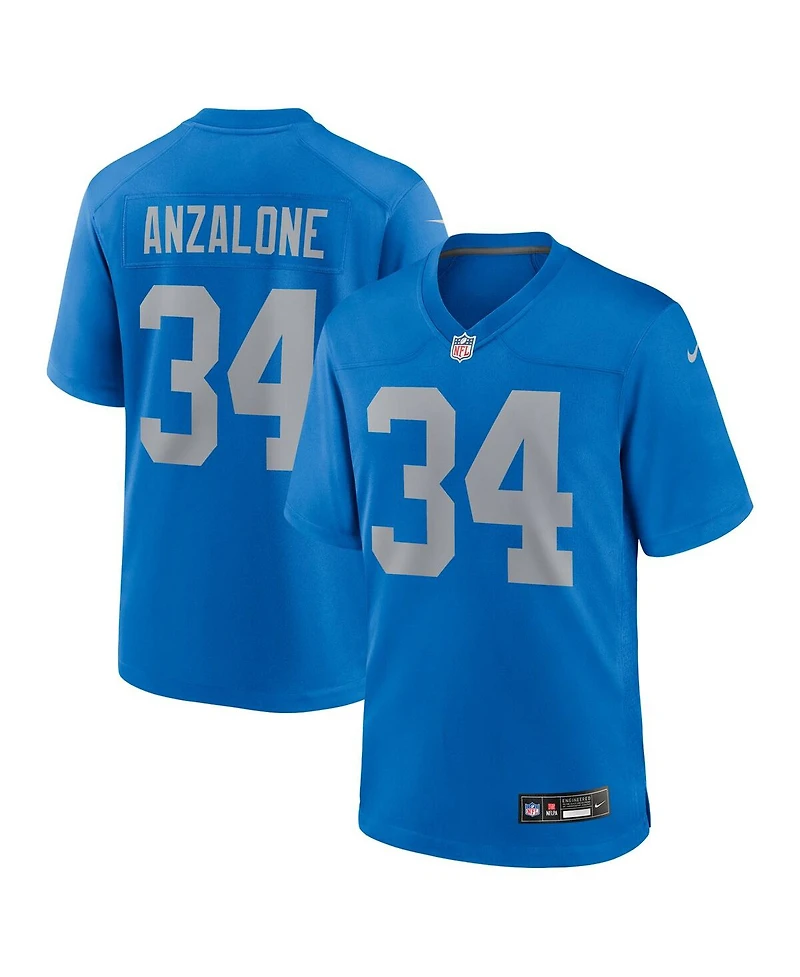 Nike Men's Alex Anzalone Blue Detroit Lions Alternate Game Jersey