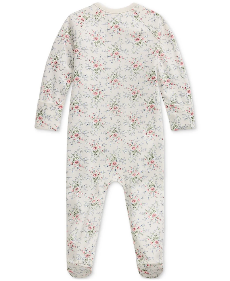 Polo Ralph Lauren Baby Cotton Floral Footed Coverall