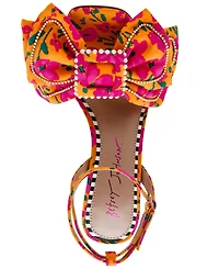 Betsey Johnson Women's Denly Bow Two-Piece Stiletto Dress Sandals