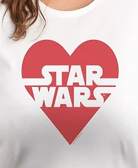 Hybrid Apparel Plus Star Wars Valentine's Day Heart Graphic Crewneck T-Shirt