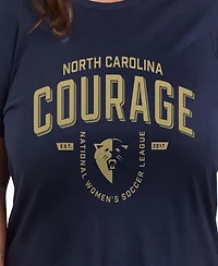 Hybrid Apparel Plus Trendy North Carolina Courage Graphic Crew Neck T-Shirt