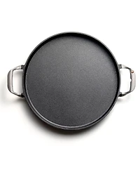 Outset Cast Iron 14" Grill Paella and Deep Dish Pizza Pan