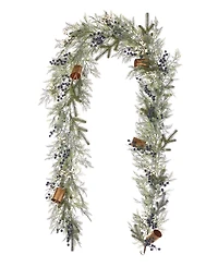 Seasonal 9" Pre-Lit Mixed Mica Foliage Garland